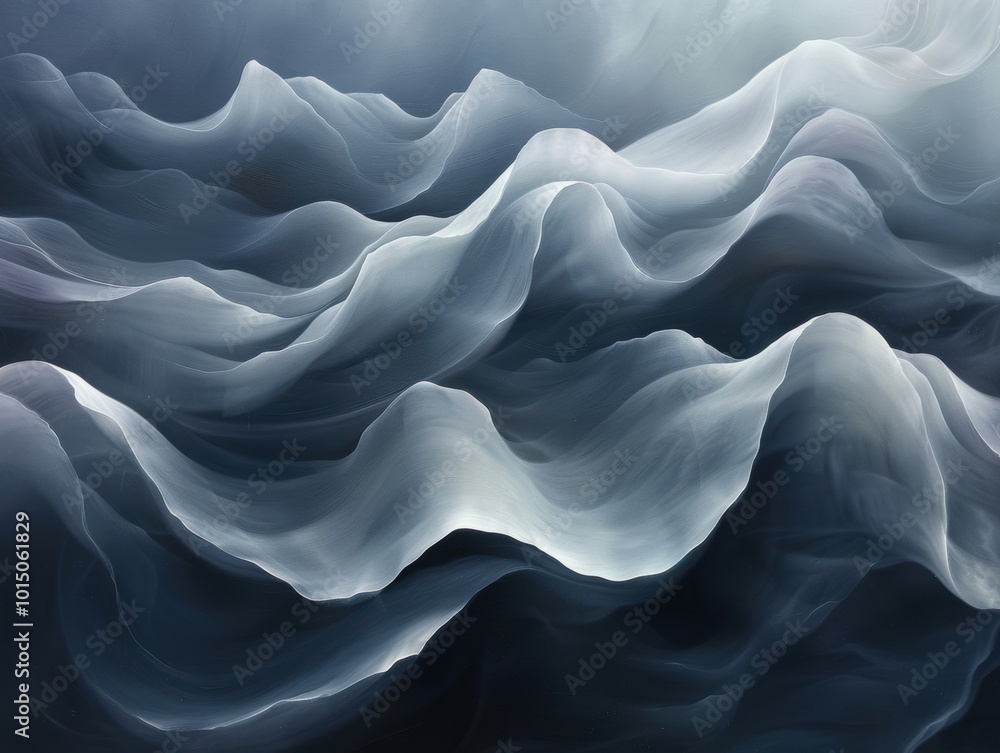 Obraz premium A monochromatic abstract piece exploring the nuances of a single color.