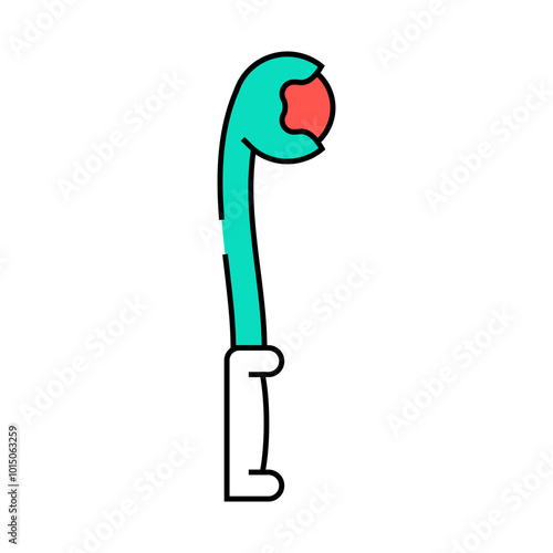 sidearm ball thrower line icon vector. sidearm ball thrower sign. isolated symbol illustration