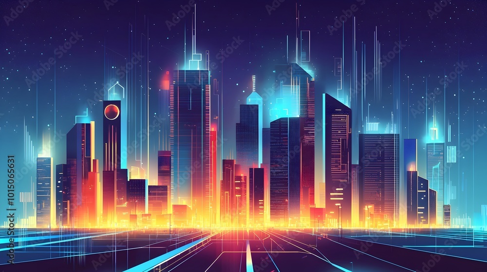 Futuristic Cityscape Showcasing Innovative Infrastructure Ripe for Technology Investment Futuristic Cityscape Showcasing Innovative Infrastructure Ripe for Technology Investment