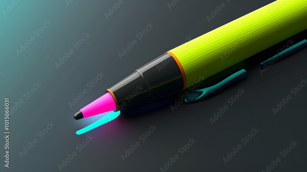 Highlighter Simple Vector Illustration Highlighter Simple Vector Illustration
