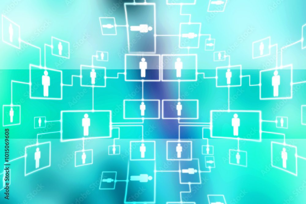 2d illustration Business Network concept 2d illustration Business Network concept