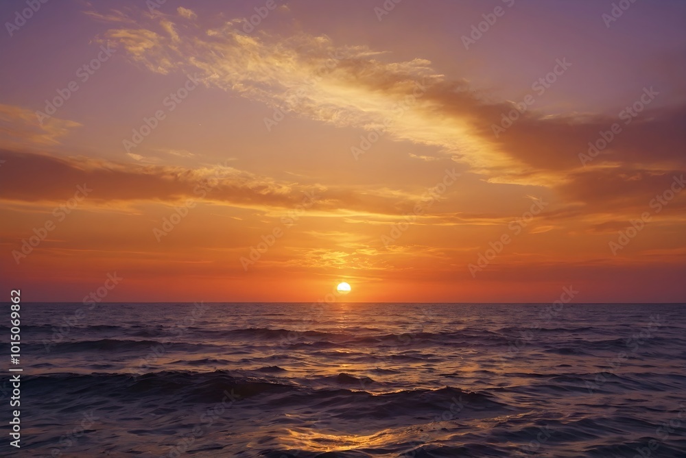 A breathtaking sunset illuminates the sea, showcasing a blend of warm colors in the evening sky. A breathtaking sunset illuminates the sea, showcasing a blend of warm colors in the evening sky.