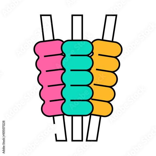 bale cricket line icon vector. bale cricket sign. isolated symbol illustration