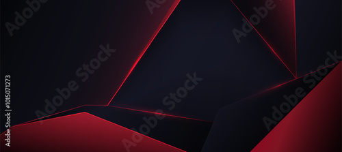 red black polygon abstract elegant background vector illustration photo