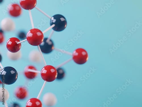 Abstract representation of a catalyst triggering a chemical reaction, dynamic molecules