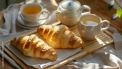 Delicious Croissants and Tea: A Perfect Morning Treat