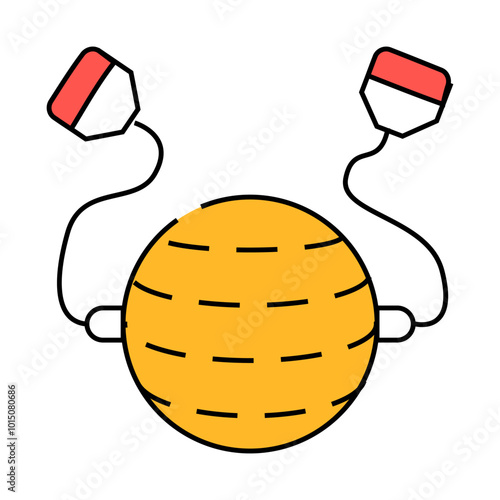 ball for training line icon vector. ball for training sign. isolated symbol illustration