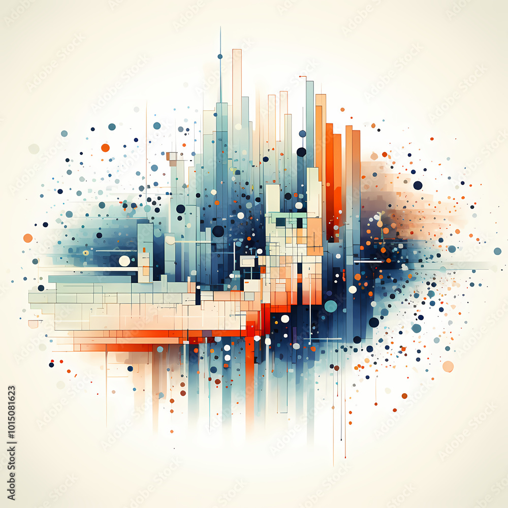 Abstract representation of data analytics. Abstract representation of data analytics.