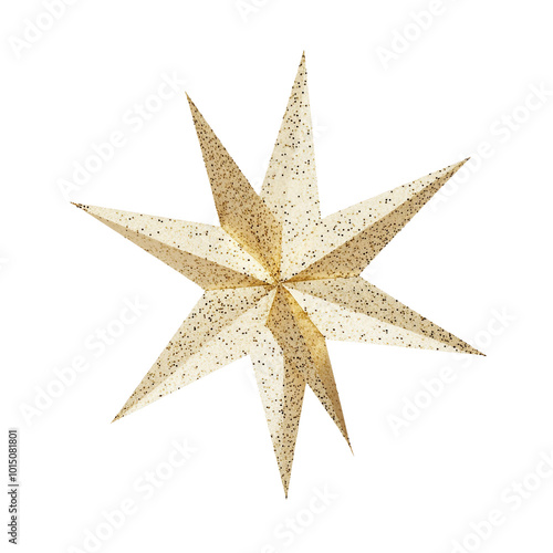 Stunning Golden Star Decoration Shining Bright for Holiday Celebrations and Festive Cheer