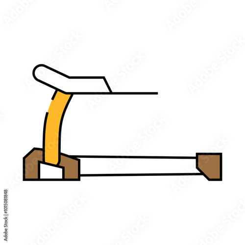 treadmill sport equipment line icon vector. treadmill sport equipment sign. isolated symbol illustration