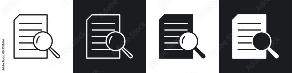Case study icon vector icon set black filled and outlined style. Case study icon vector icon set black filled and outlined style.