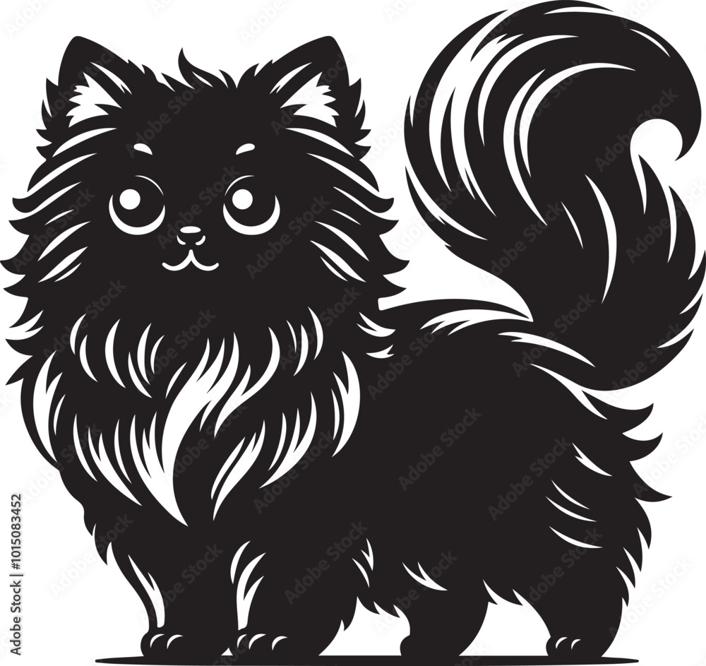 black and white cute fluffy cat black and white cute fluffy cat