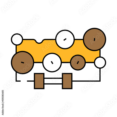 dumbbell sport equipment line icon vector. dumbbell sport equipment sign. isolated symbol illustration