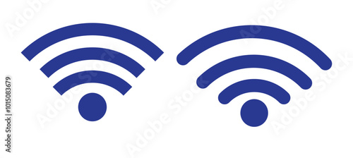 Wireless and wifi icon or wi-fi icon sign for remote internet access, internet connection, signal icon, variations podcast vector symbol, vector illustration