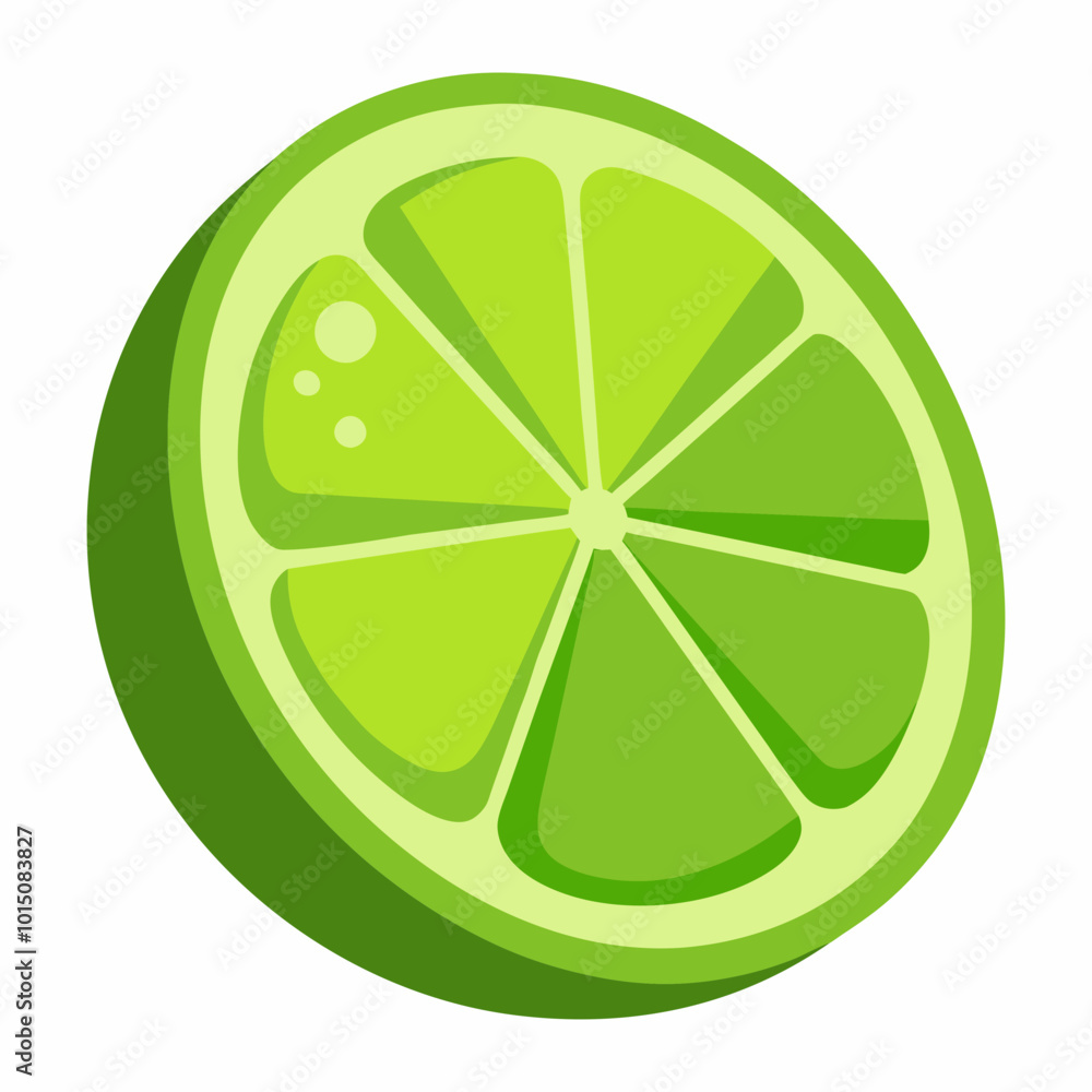 Green lime slice illustration Green lime slice illustration