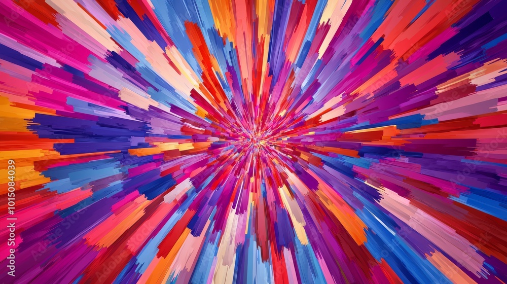 Dynamic explosion of vibrant colors in abstract design, creating a sense of depth and movement. Dynamic explosion of vibrant colors in abstract design, creating a sense of depth and movement.