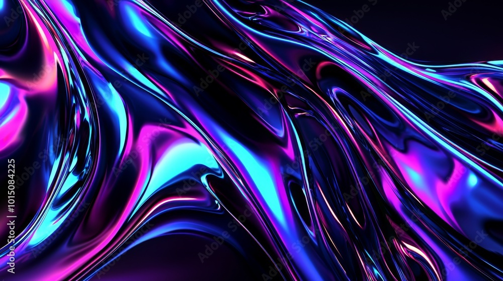 A mesmerizing abstract wave of vibrant blue and purple colors, creating a sense of fluidity and depth. A mesmerizing abstract wave of vibrant blue and purple colors, creating a sense of fluidity and depth.