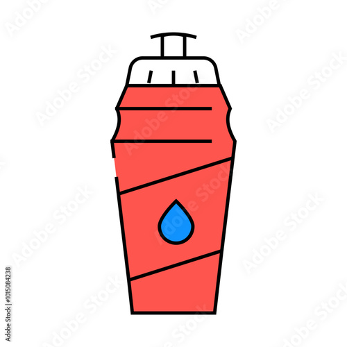 water drink bottle line icon vector. water drink bottle sign. isolated symbol illustration