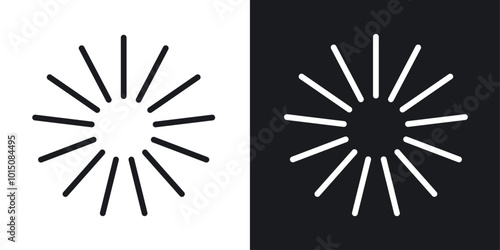 Loading icon vector icon set black filled and outlined style.