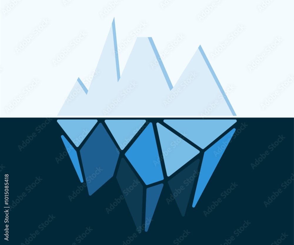 Dark net deep web surface level iceberg concept illustration Dark net deep web surface level iceberg concept illustration