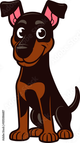 Doberman Pinscher Dog breed cartoon character