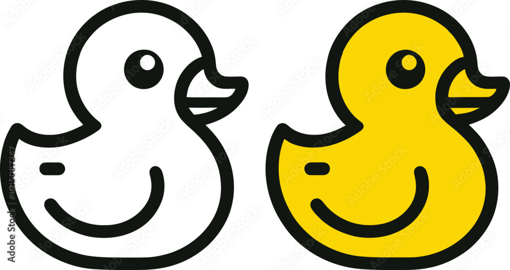 Toy duck icon special collection colorful icon set. Toy duck icon special collection colorful icon set.
