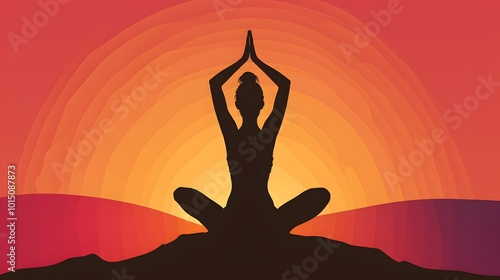 Basic Yoga Pose Vector Image