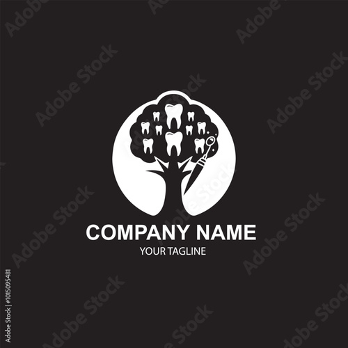 vector dental tree logo desigm 