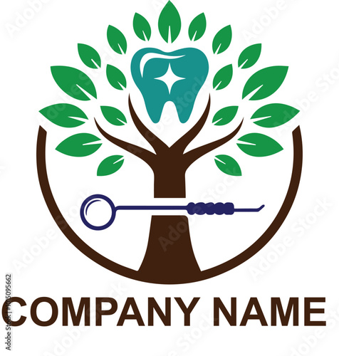 vector dental tree logo desigm 