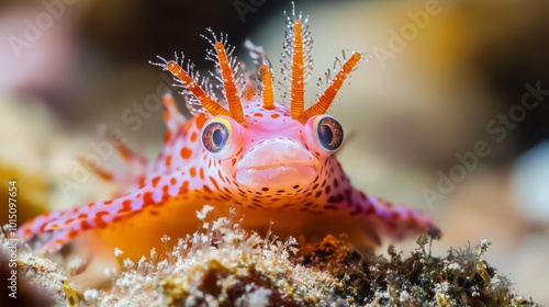 Tropical sea fish, Close-up of marine life encountered while diving. Fish swimming in a coral reef