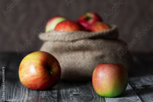 red apples in a bag