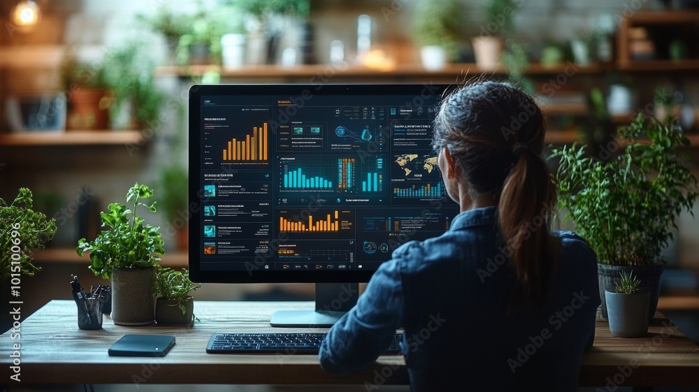 A realistic image of a person reviewing an infographic about EVALI on a computer or tablet screen A realistic image of a person reviewing an infographic about EVALI on a computer or tablet screen