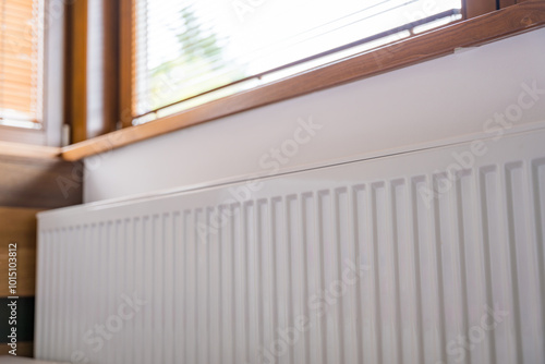 Radiator during the heating season