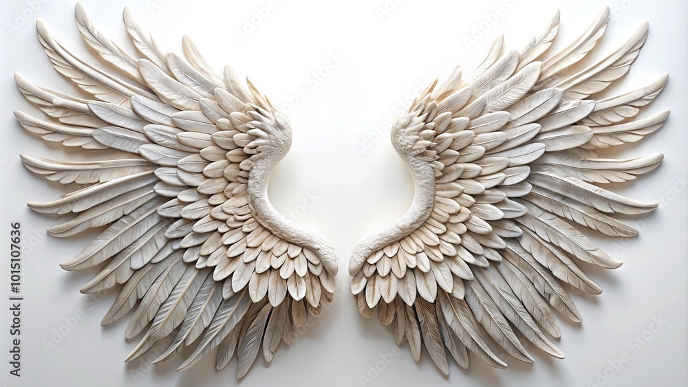 Intricate Angel Wings with Detailed Feathers Intricate Angel Wings with Detailed Feathers