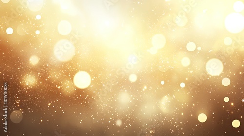 A bright yellow background filled with golden sparkles scattered throughout, creating a lively, festive, and energetic atmosphere.