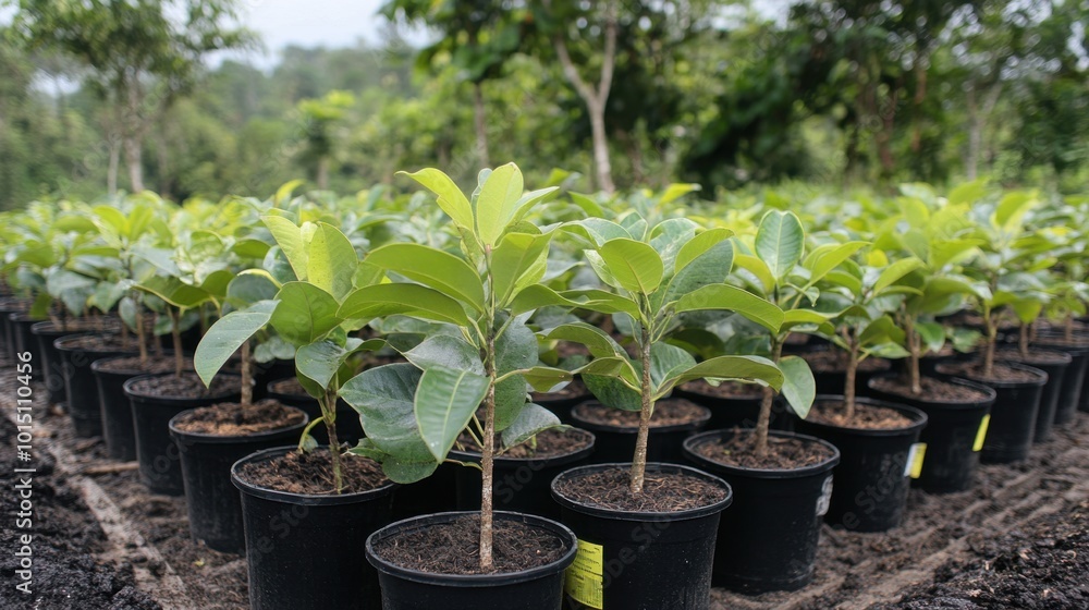 Young trees flourish together in a carbon offset program, showcasing how collective efforts promote sustainable growth and enhance environmental restoration. Young trees flourish together in a carbon offset program, showcasing how collective efforts promote sustainable growth and enhance environmental restoration.