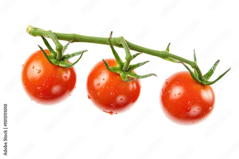 custom made wallpaper toronto digitalFresh Cherry Tomatoes on Vine, Isolated on White Background