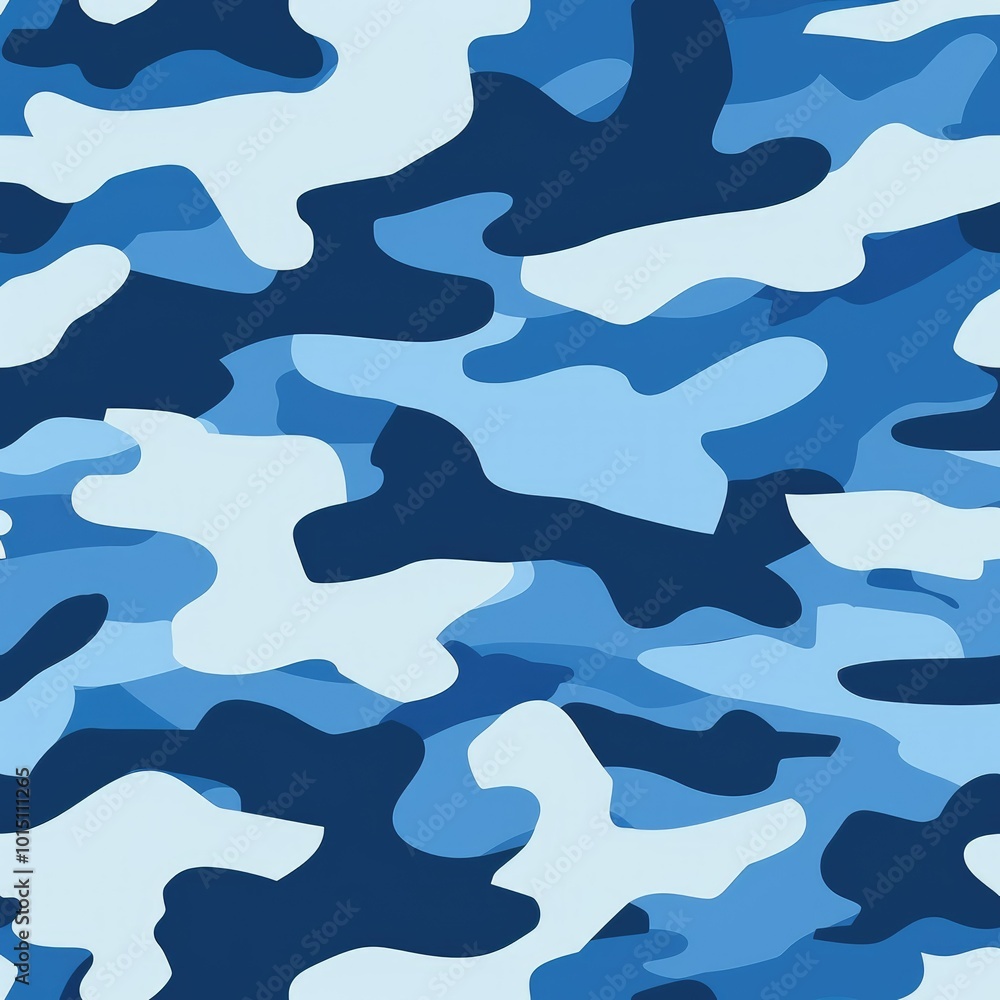 a camouflage pattern, light blue and dark blue, high definition, heavy outlines a camouflage pattern, light blue and dark blue, high definition, heavy outlines