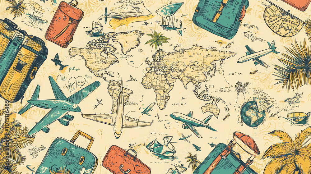 Obraz premium Life styles Doodles