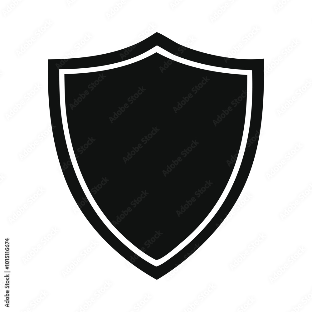 Security shield icon or silhouette Security shield icon or silhouette