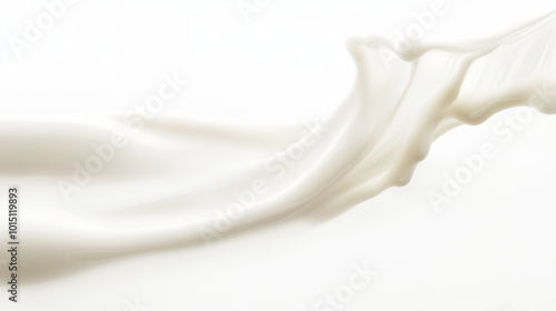A twisted stream of milk flow.  