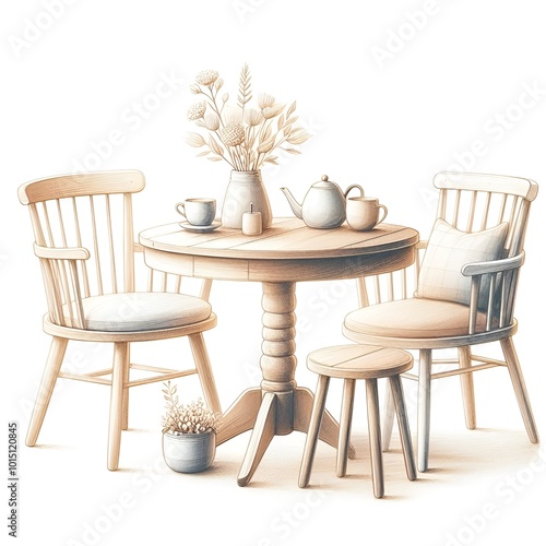 Cozy table and chairs set
