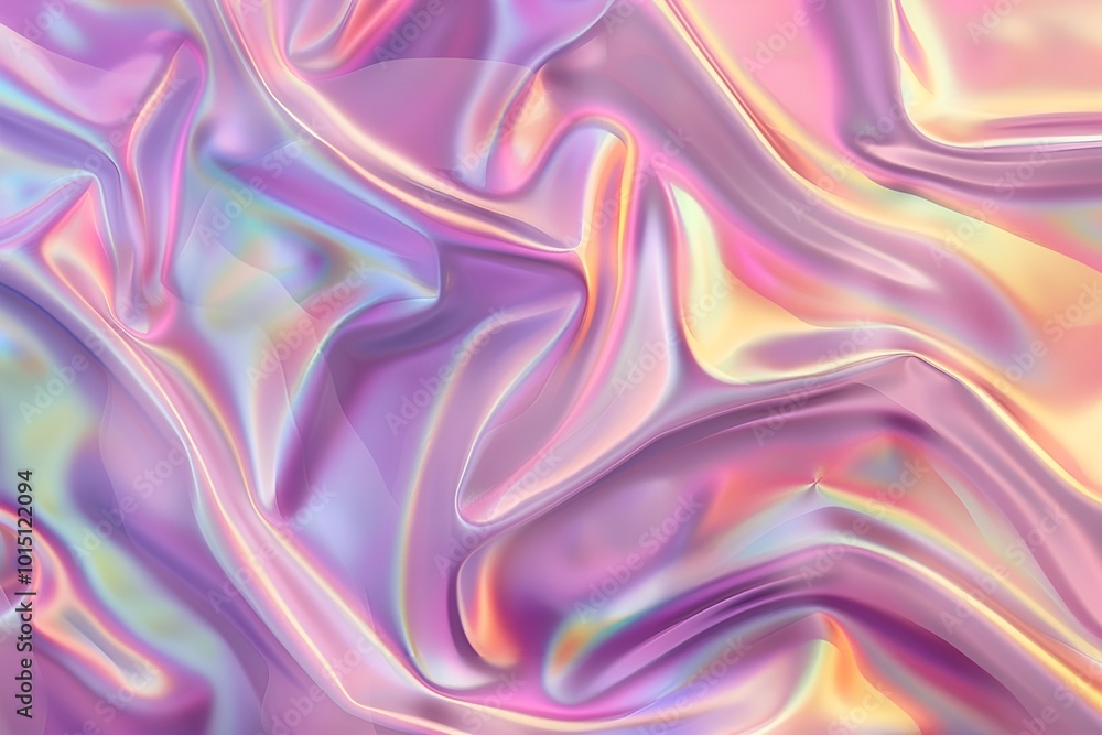 Obraz premium Soft iridescent silk fabric background with flowing patterns for elegant design projects