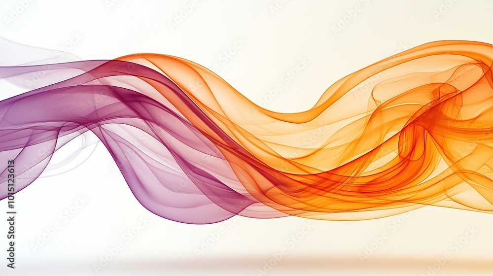 Abstract orange and purple waves on white background. Abstract orange and purple waves on white background.
