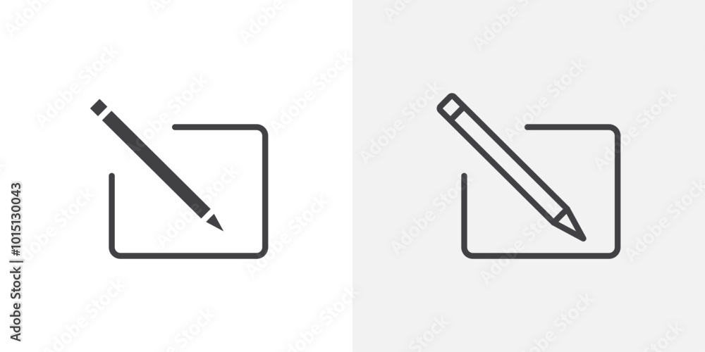 Edit button icon vector icon set in black and white color. Edit button icon vector icon set in black and white color.