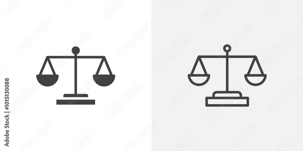Equality icon vector icon set in black and white color. Equality icon vector icon set in black and white color.