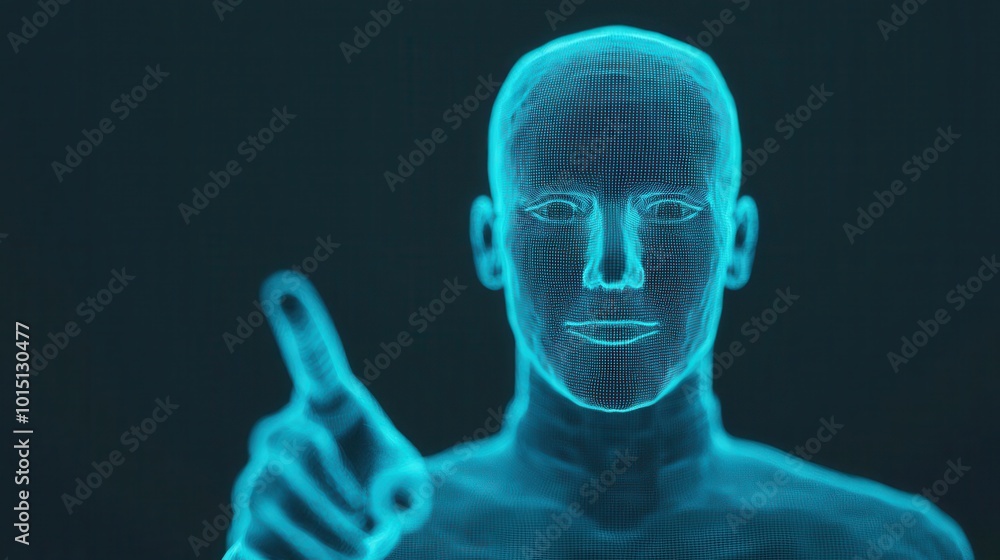 Virtual banker visualized as a digital hologram, assisting with financial planning, virtual assistant, banking innovation Virtual banker visualized as a digital hologram, assisting with financial planning, virtual assistant, banking innovation