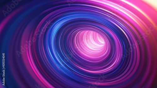 Neon Swirl Tunnel. Vibrant Spectrum of Blue, Pink, and Purple in Futuristic 3D Render