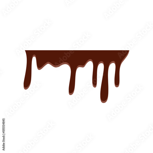 Dripping melted chocolate illustration