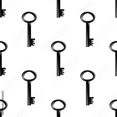 Vector key icon isolated on white background. Key icon. Lock or unlock sign. Padlock. Lock symbol. Unblock. Password icon. Access sign. Private access. Logo template. Safety symbol. Door key.